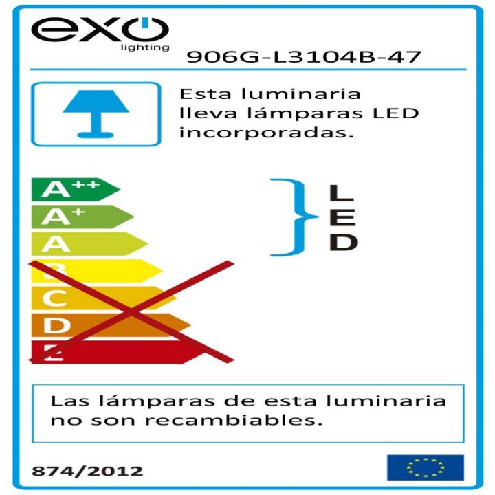 Lámpara de sobremesa TANIA IP20 LED SMD 4W 3000K Oro EXO 906G-L3104B-47