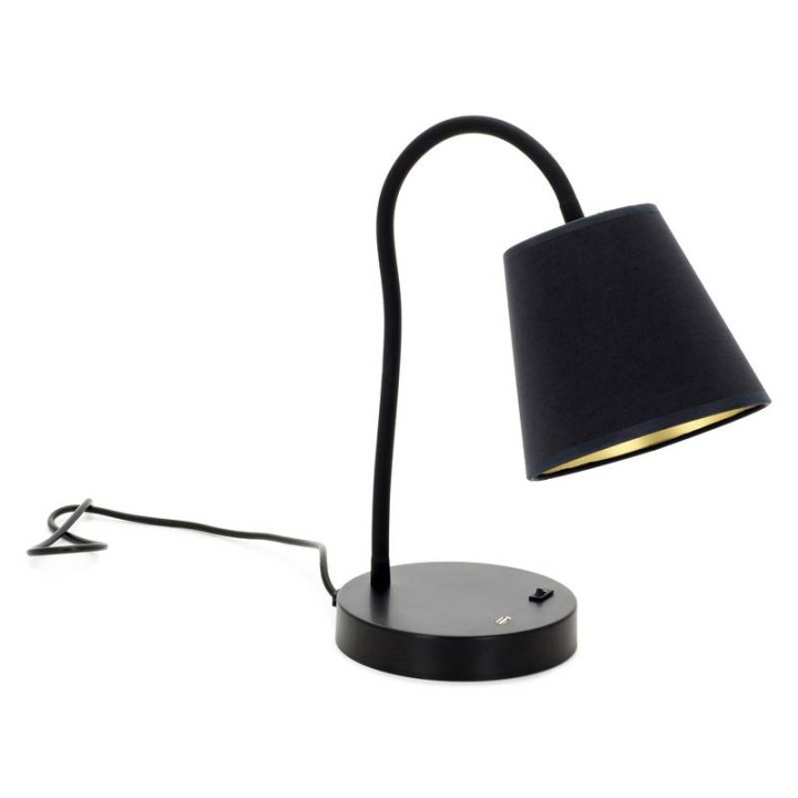 Lámpara de sobremesa MONTECARLO IP20 E27(Ø45) máx. 60W Algodón negro EXO 907A-G05X1A-02-CB
