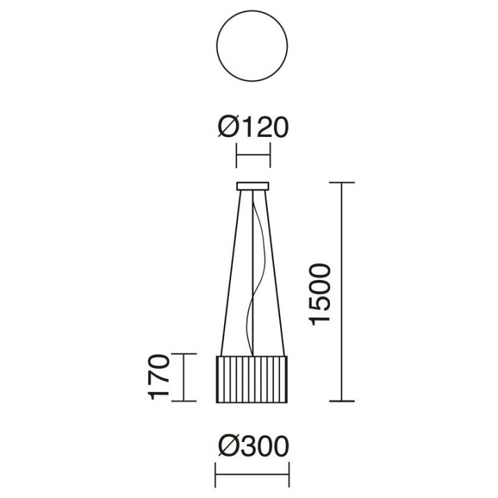 Lámpara colgante VORADA IP20 LED COB AC 12W 996lm 3K Encintado blanco EXO 908D-L0112B-RA