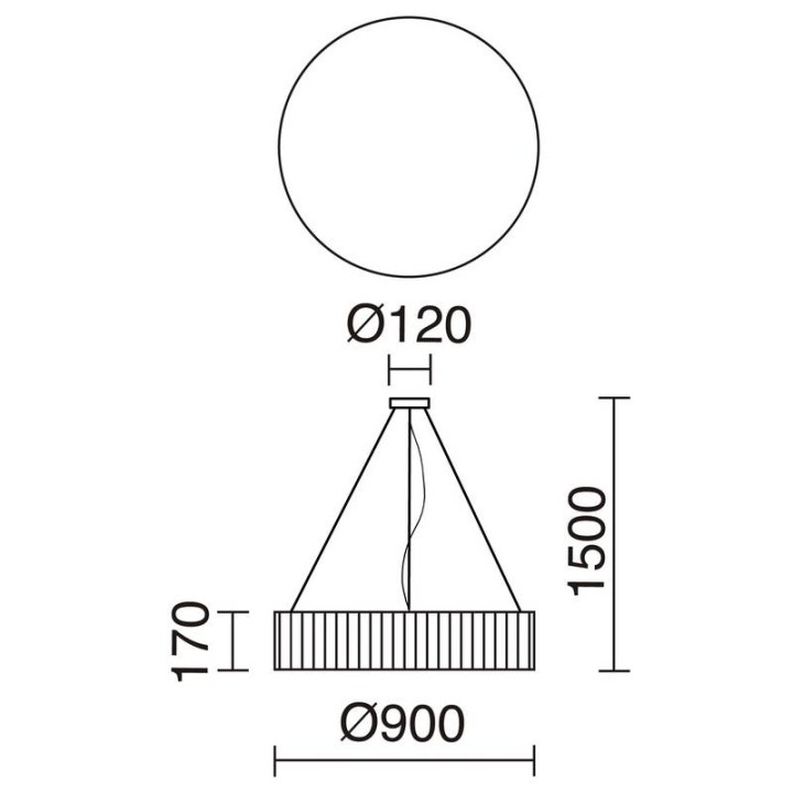 Lámpara colgante VORADA IP20 LED SMD 29W 4000lm 3K Encintado beige EXO 908F-L0129B-RC