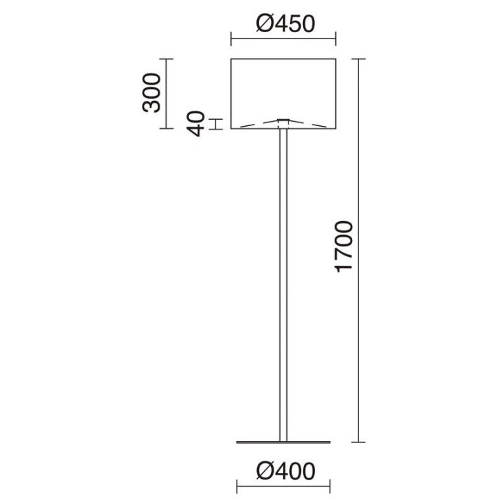 Pie de salón AMSTERDAM IP20 E27 máx. 60W Blanco EXO 909A-G05X1A-01