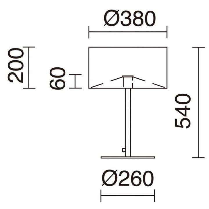 Lámpara de sobremesa AMSTERDAM IP20 E27 máx. 60W Blanco EXO 909B-G05X1A-01