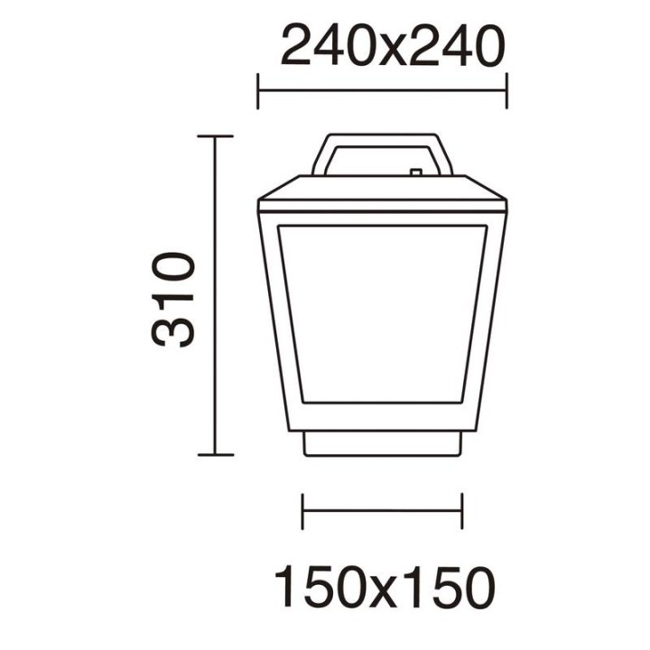 Lámpara Portátil de exterior BLED IP54 LED 9W 800Lm 3000K Blanco DOPO 911B-L0108L-01