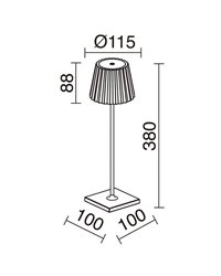 Lámpara Portátil de exterior LITTA IP54 LED 2.20W 200Lm 3000K Negro DOPO 914A-L0103L-02