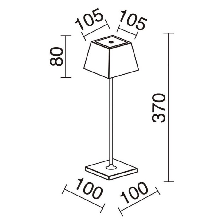 Lámpara Portátil de exterior LITTA IP54 Push LED 2.20W 231Lm 3000K Negro DOPO 914B-L0103L-02
