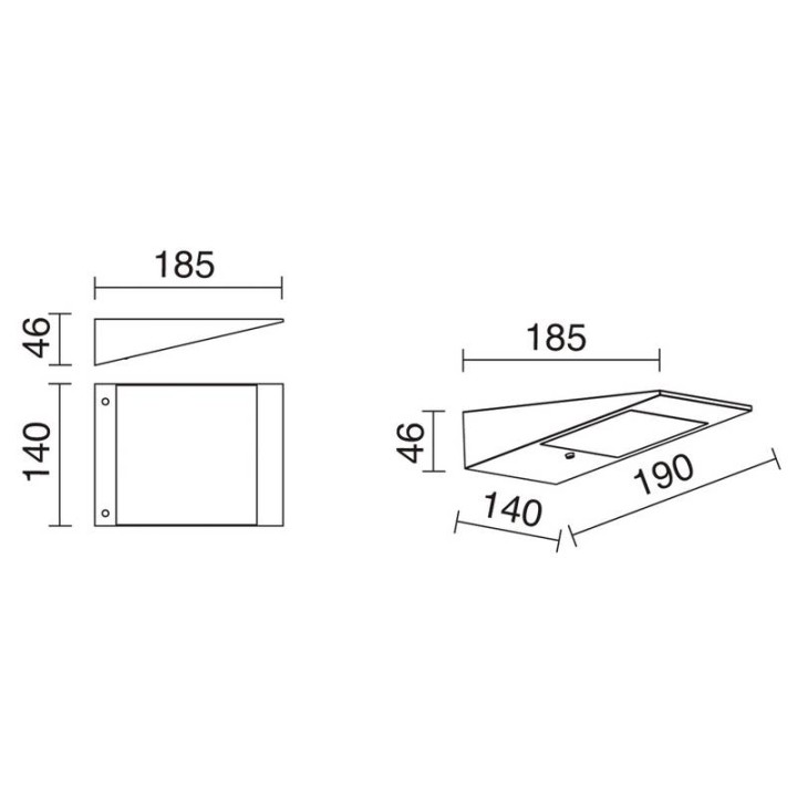 Aplique de Exterior de pared COMO IP 54 LED 2.20W 231Lm 3000K Antracita DOPO 916B-L0103K-04