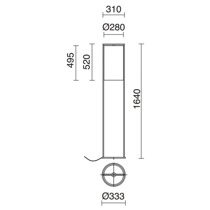 Pie de salón SINTRA IP20 E27 máx. 60W Algodón blanco EXO 917A-G05X1A-02-CA