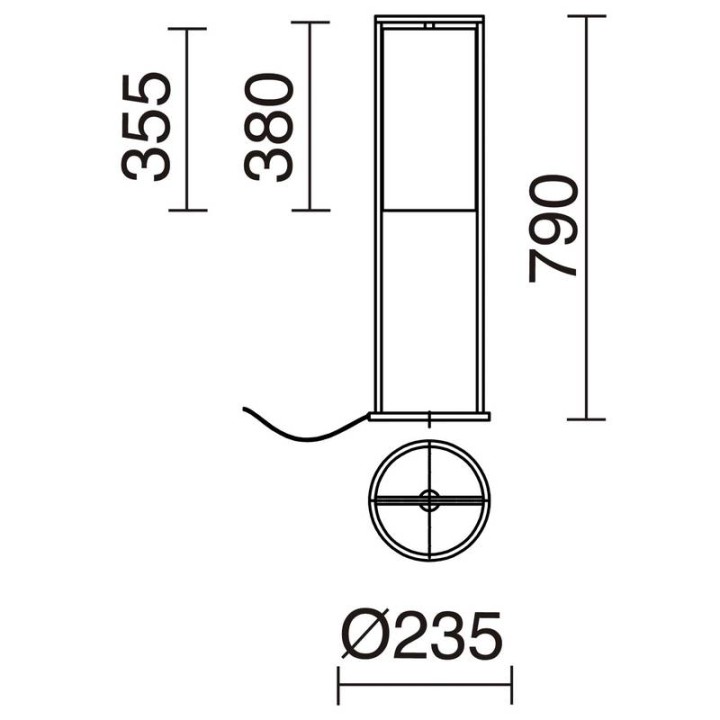 Lámpara de sobremesa SINTRA IP20 E27 máx. 60W Algodón blanco EXO 917B-G05X1A-02-CA