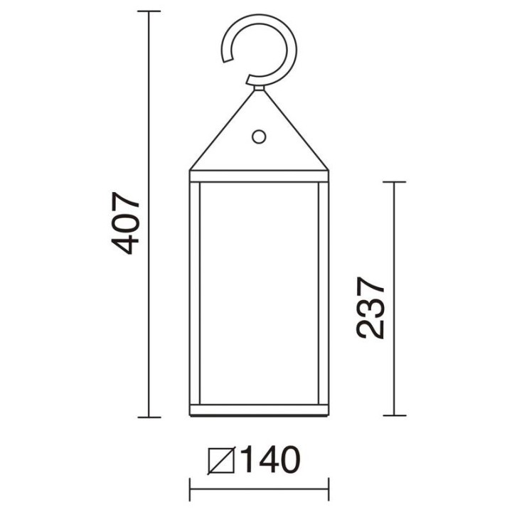Lámpara Portátil de exterior ERICE IP54 LED 2.20W 187Lm 3000K Antracita DOPO 918A-L0103L-04