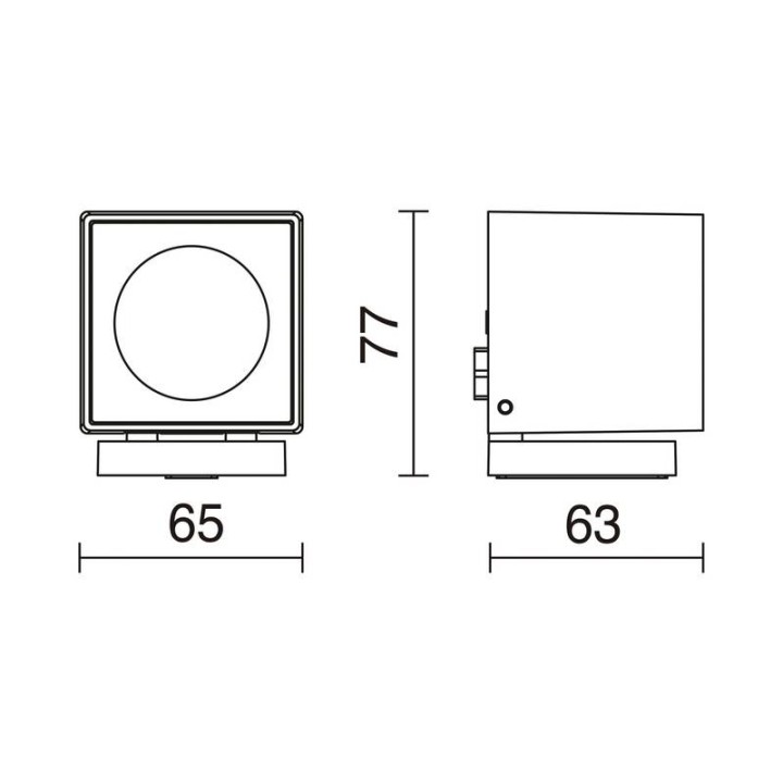Proyector para exterior DADO 8W 3000K 700LM 19º Antracita CRISTHER 922A-L3108B-04