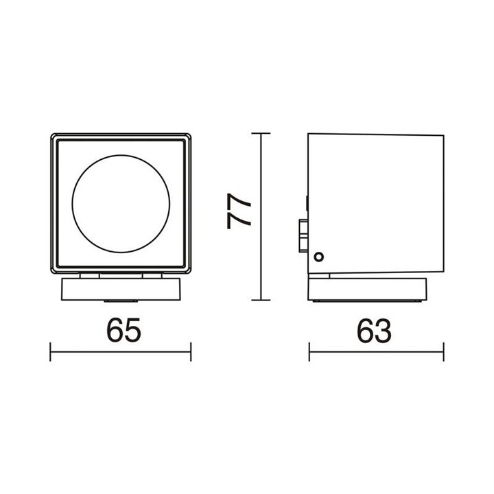 Proyector para exterior DADO 8W 4000K 700LM 44º Antracita CRISTHER 922B-L3308B-04