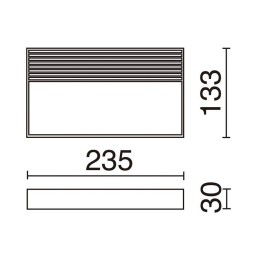 Aplique de Exterior asimétrico RIMA IP65 LED SMD AC 13W 4000K Antracita CRISTHER 923A-L3313B-04