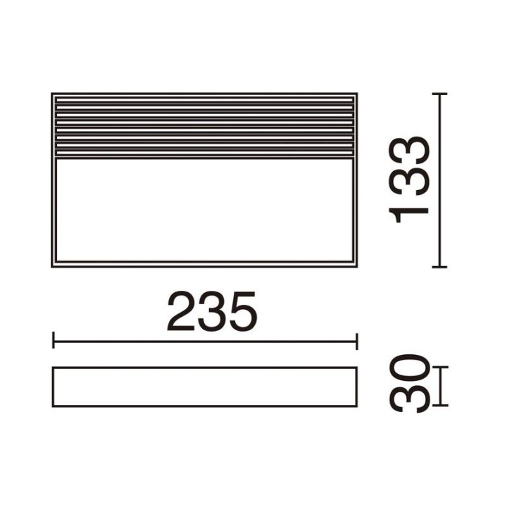 Aplique de Exterior asimétrico RIMA IP65 LED SMD AC 13W 4000K Antracita CRISTHER 923A-L3313B-04