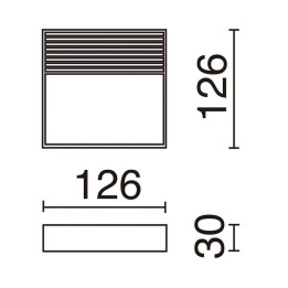 Aplique de Exterior asimétrico RIMA IP65 LED SMD AC 5W 3000K Antracita CRISTHER 923B-L3105B-04
