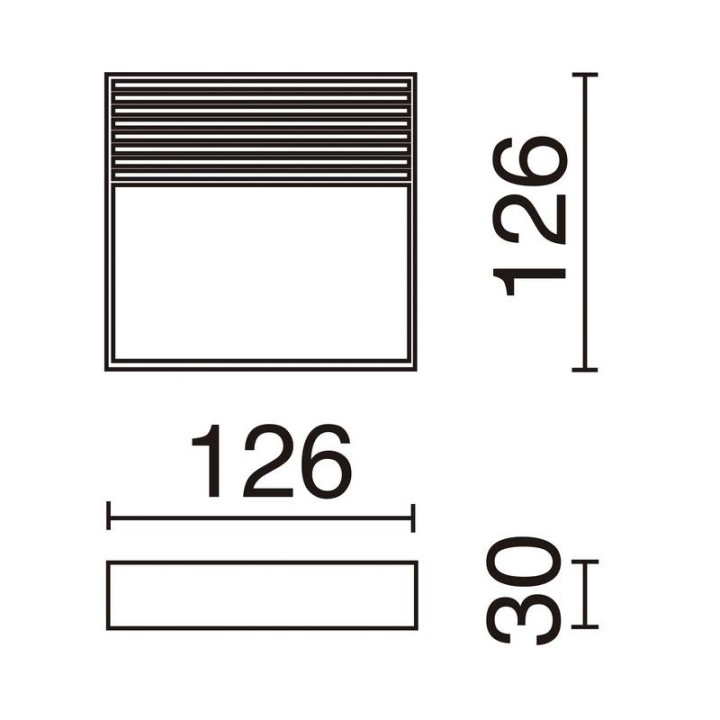 Aplique de Exterior asimétrico RIMA IP65 LED SMD AC 5W 4000K Antracita CRISTHER 923B-L3305B-04