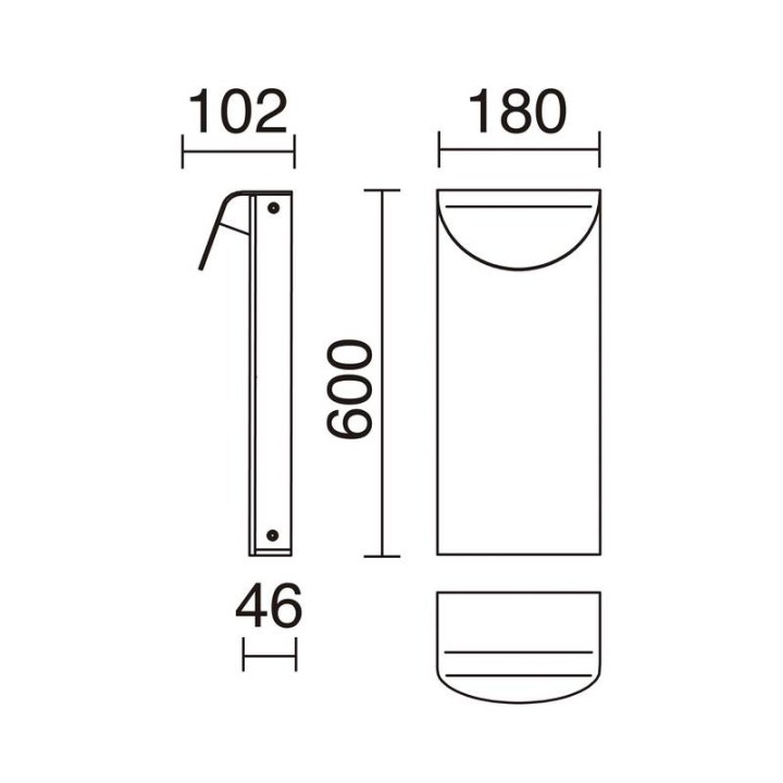 Baliza LED L600 8,5W 3000K Gris Neolith La Bohéme NH CRISTHER 926B-L3109B-83