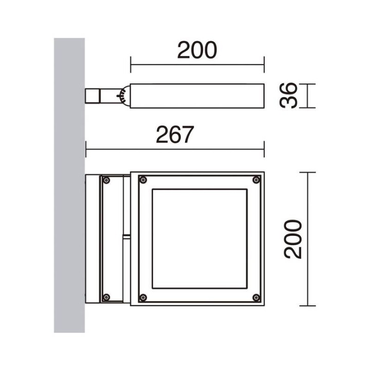 Proyector para exterior TINA 26W 3340LM 3000K 8º Antracita CRISTHER 928A-L3126B-04