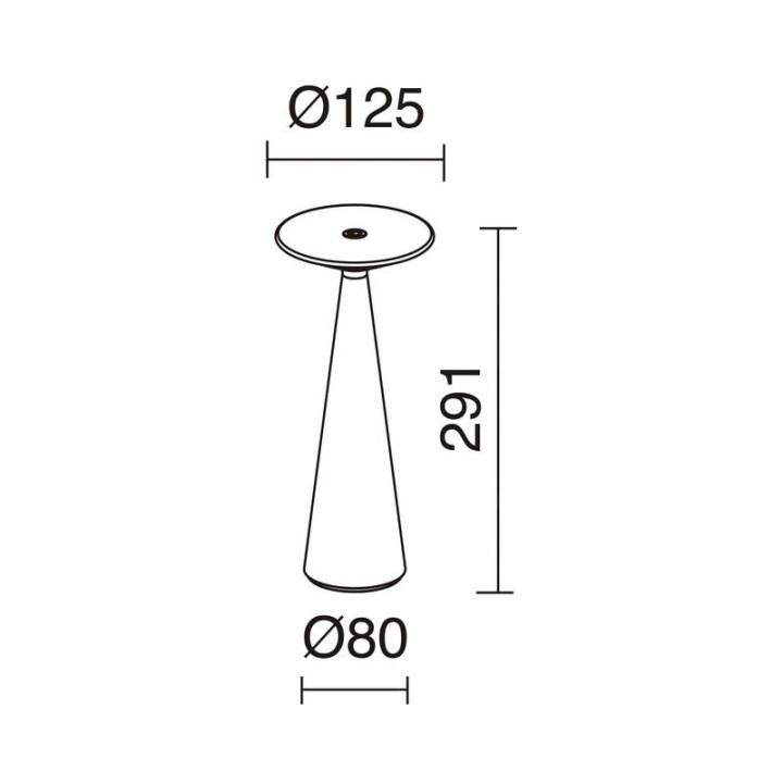 Sobremesa Lámpara Portátil de exterior BLOMMA LED 2,2W 3000K 170lm Blanco CRISTHER 934A-L3102L-01