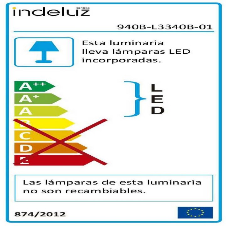 Adosado CROUS IP66 LED SMD 37W 5850lm 4000K Blanco INDELUZ 940B-L3340B-01