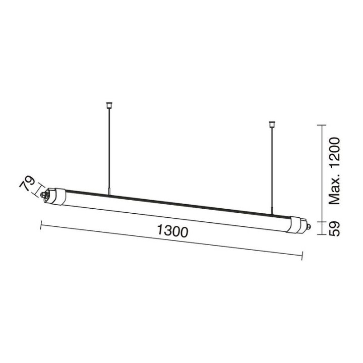 Suspensión CROUS IP66 LED SMD 37W 6150lm 5700K Blanco INDELUZ 940D-L3640B-01