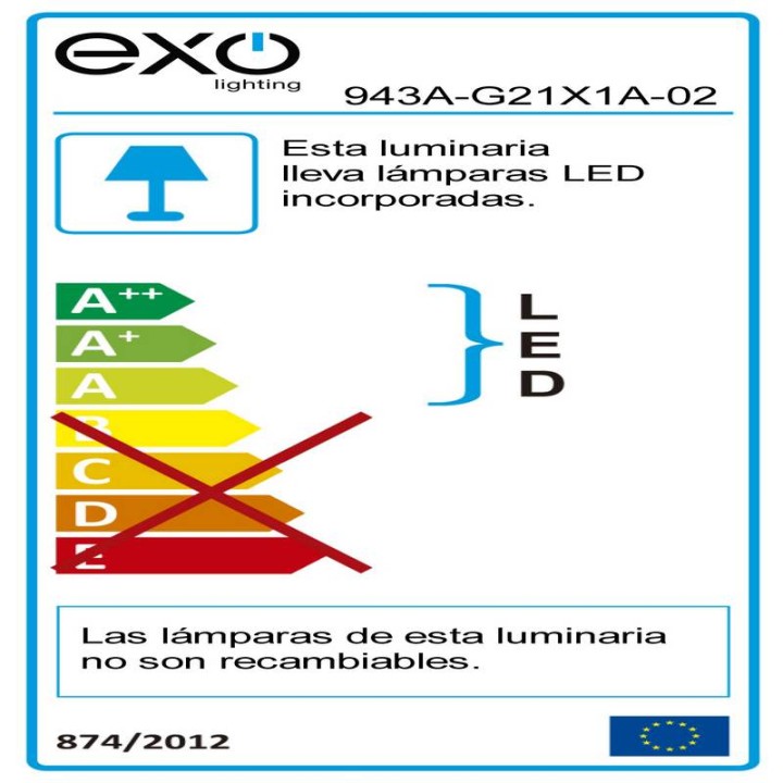 Aplique lector ORFEO GU10 5W Negro EXO 943A-G21X1A-02