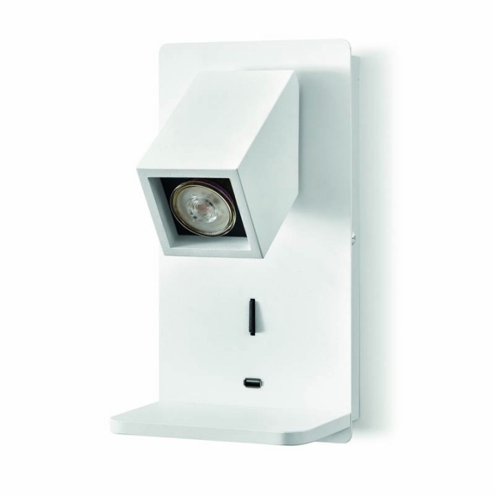 Aplique lector ORFEO GU10 5W c/band. Blanco EXO 943B-G21X1A-01