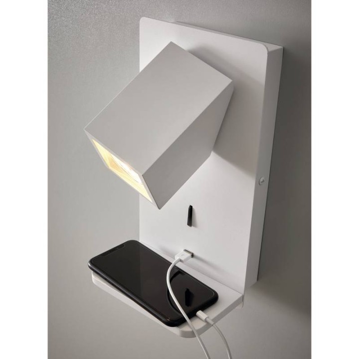 Aplique lector ORFEO GU10 5W c/band. Blanco EXO 943B-G21X1A-01