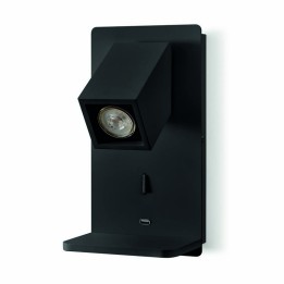Aplique lector ORFEO GU10 5W c/band. Negro EXO 943B-G21X1A-02