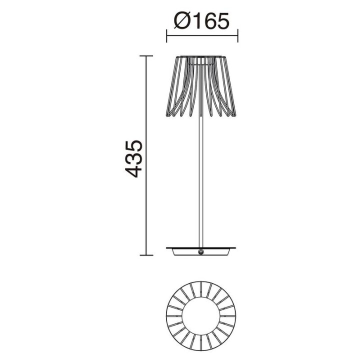Sobremesa AIDA IP65 LED SMD 9W 1000lm 3000K Antracita CRISTHER 944A-L3109B-04