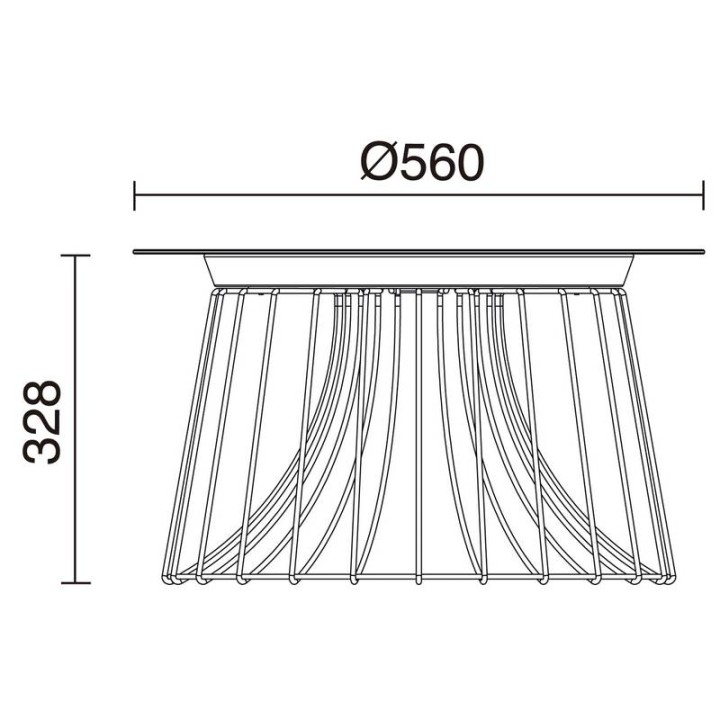 Luminaria de Exterior mesa AIDA IP65 LED SMD 14,4W 1265lm 3000K Blanco CRISTHER 944C-L3115B-01