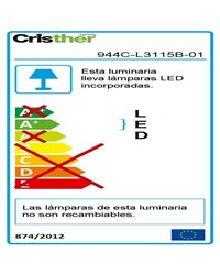 Luminaria de Exterior mesa AIDA IP65 LED SMD 14,4W 1265lm 3000K Blanco CRISTHER 944C-L3115B-01
