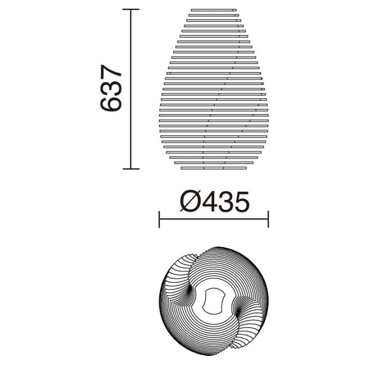 Lámpara de sobremesa TWIST GX53 LED T2 10W 1200lm 3000K Madera haya EXO 945A-L3110A-50