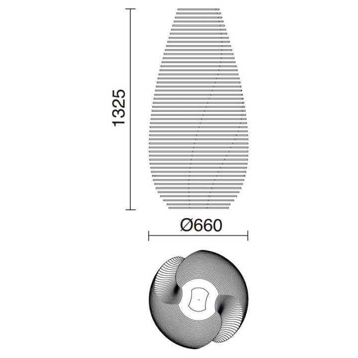 Pie de Salón TWIST GX53 LED T2 11W 1300lm 3000K Madera haya EXO 945B-L3111A-50
