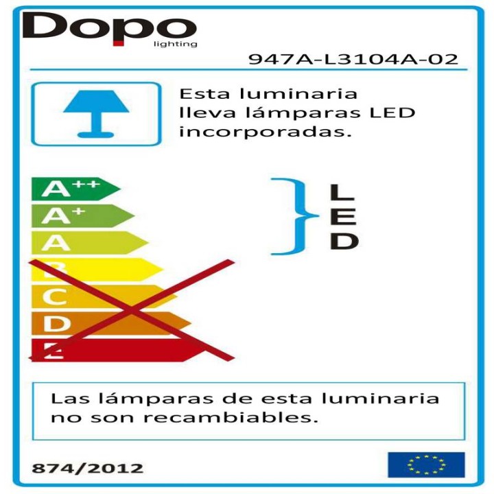 Aplique de Exterior Asimetrico STORM IP55 LED R7S 4W 3000K Negro DOPO 947A-L3104A-02