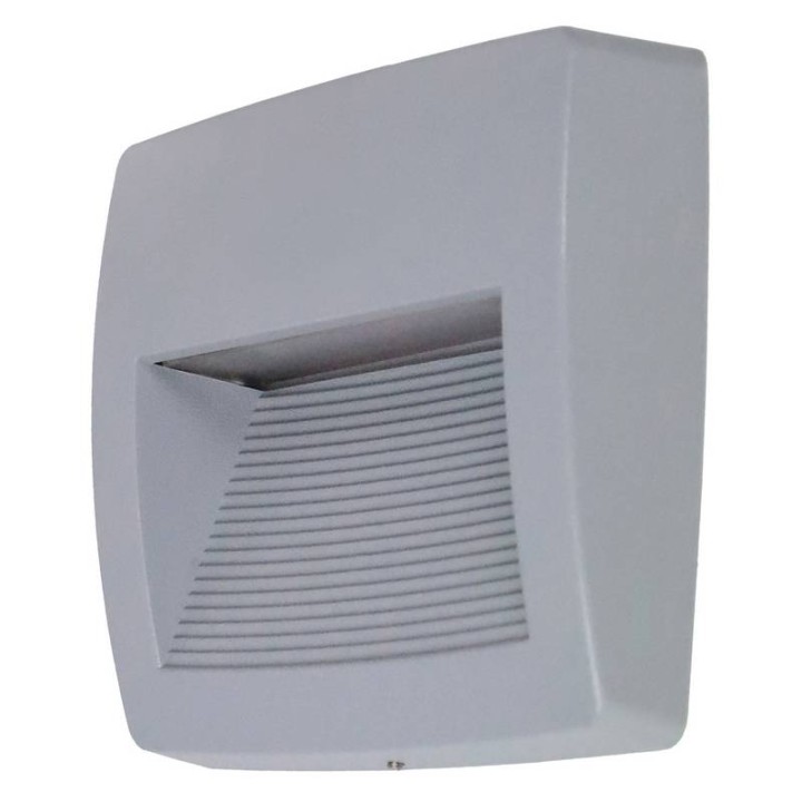 Aplique de Exterior Asimetrico STORM IP55 LED R7S 4W 3000K Gris DOPO 947A-L3104A-03