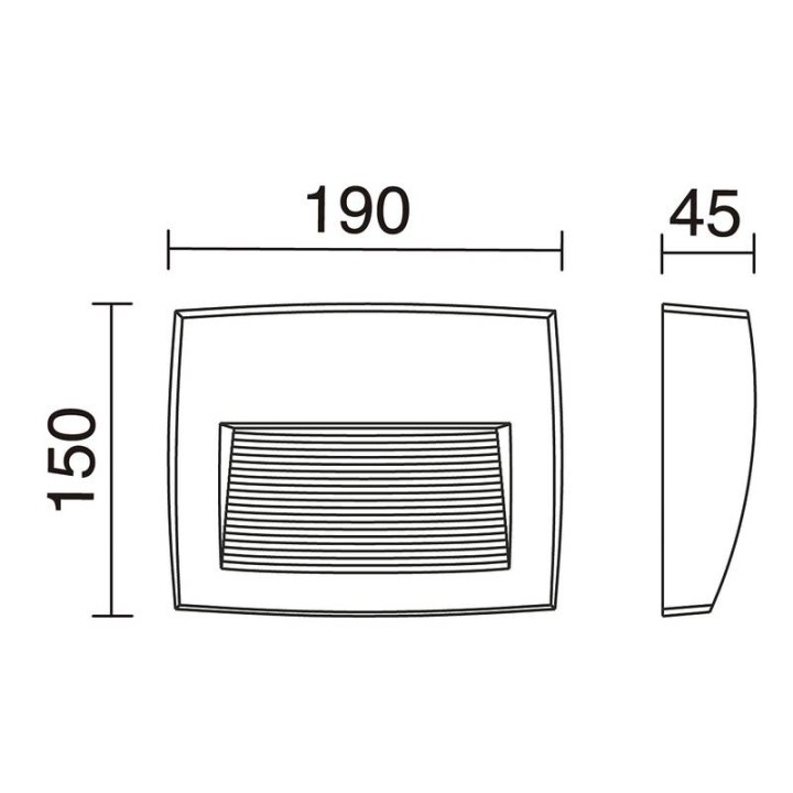 Aplique de Exterior Asimetrico STORM IP55 LED R7S 8,5W 3000K Negro DOPO 947B-L3109A-02