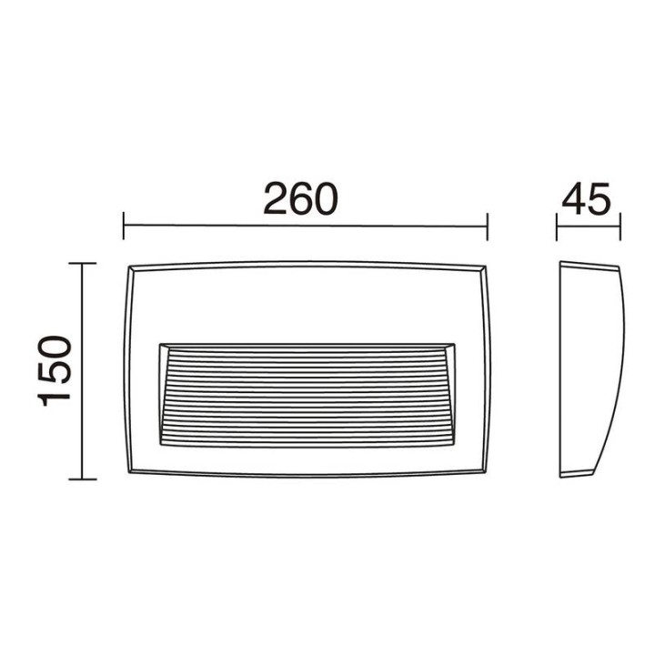 Aplique de Exterior Asimetrico STORM IP55 LED R7S 11W 3000K Negro DOPO 947C-L3111A-02