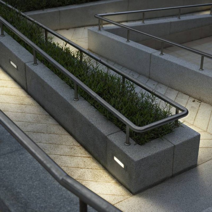 Lámpara empotrable para exterior Pared WIND IP55 LED R7s 11W 3000K Blanco DOPO 949A-L3111A-01
