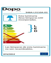 Lámpara empotrable para exterior Pared WIND IP55 LED R7s 11W 3000K Gris DOPO 949A-L3111A-03
