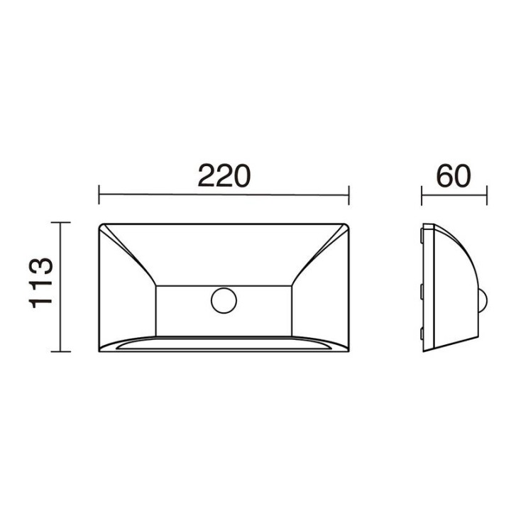 Aplique de Exterior con sensor de movimiento HAIL IP65 LED 5W 480lm 3000K Antracita DOPO 954A-L3106B-04