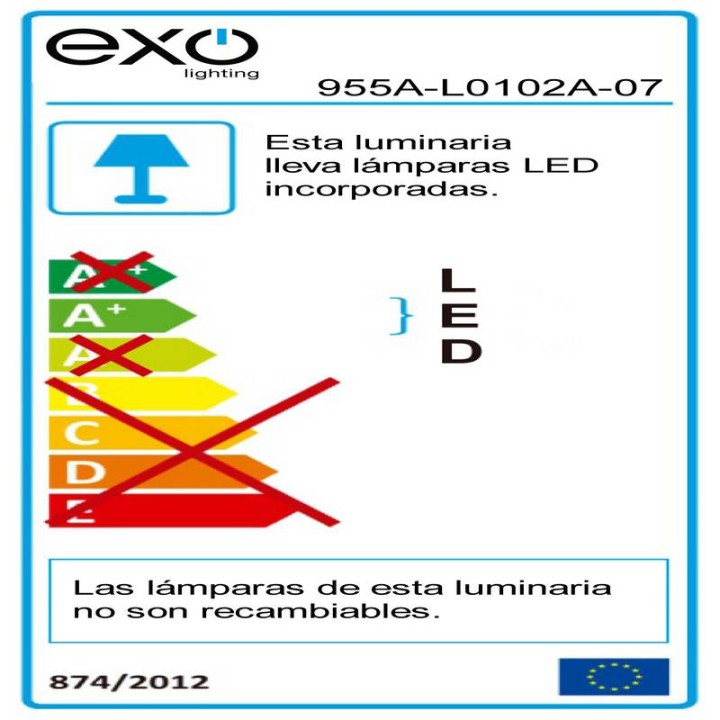 Aplique lector SKIN LED SMD 2W 160lm 3000K Rojo EXO 955A-L0102A-07