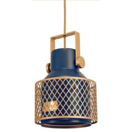 Lámpara colgante TOSCA D.204mm E27 60W Azul EXO 956A-G05X1A-06