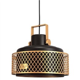 Lámpara colgante TOSCA D.330mm E27 60W Negro EXO 956B-G05X1A-02