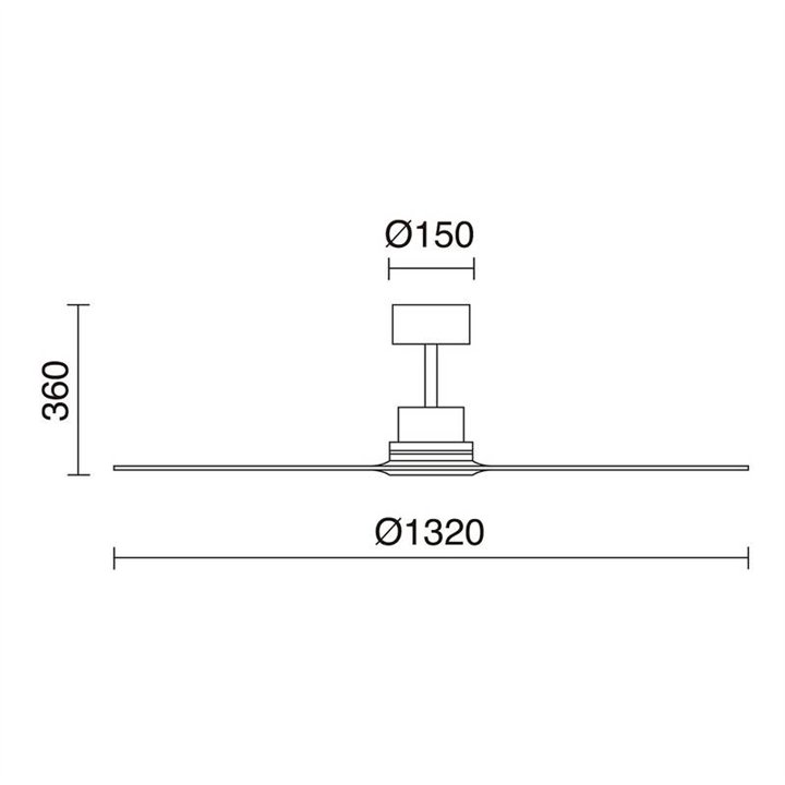 Ventilador de techo sin luz BREEZE Blanco Madera Arce EXO 957A-VX65B-01-57