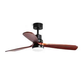 Ventilador de techo BREEZE LED SMD 15W 3000K/4000K/6000K Negro Madera Nogal EXO 957B-WL3118B-02-58