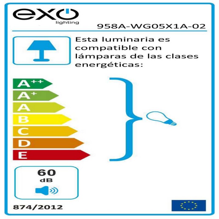 Ventilador de techo NICK E27 2x6W Negro	 EXO 958A-WG05X1B-02