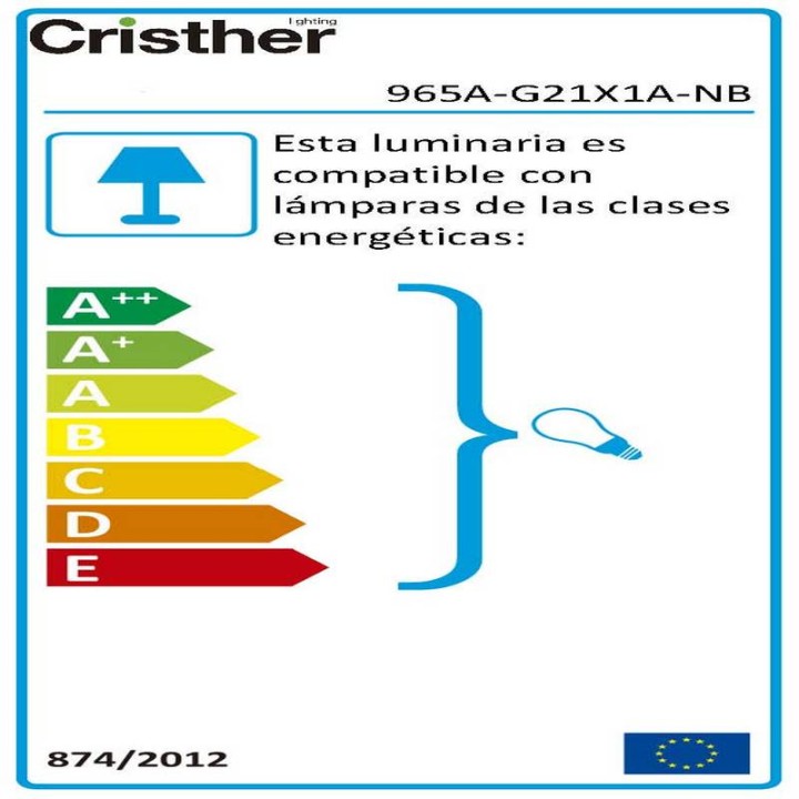 Aplique de Exterior STONE cuadrado IP65 (2x) GU10 Máx 12W CONCRETE Negro CRISTHER 965A-G21X1A-NB