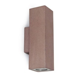 Aplique de Exterior STONE cuadrado IP65 (2x) GU10 Máx 12W CONCRETE Rojo CRISTHER 965A-G21X1A-NR