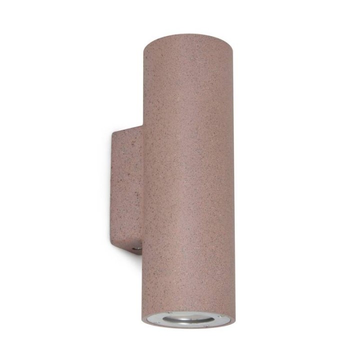 Aplique de Exterior STONE redondo IP65 (2x) GU10 Máx 12W CONCRETE Rojo CRISTHER 965B-G21X1A-NR