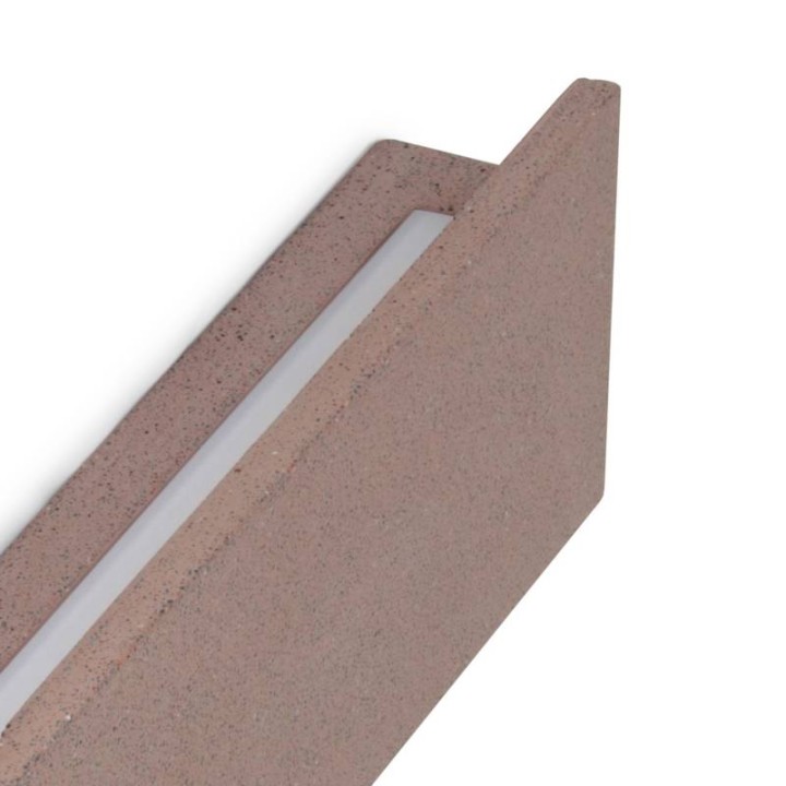 Aplique de Exterior STONE IP65 LED SMD 12W 825lm 3000K CONCRETE Rojo CRISTHER 965C-L3112A-NR
